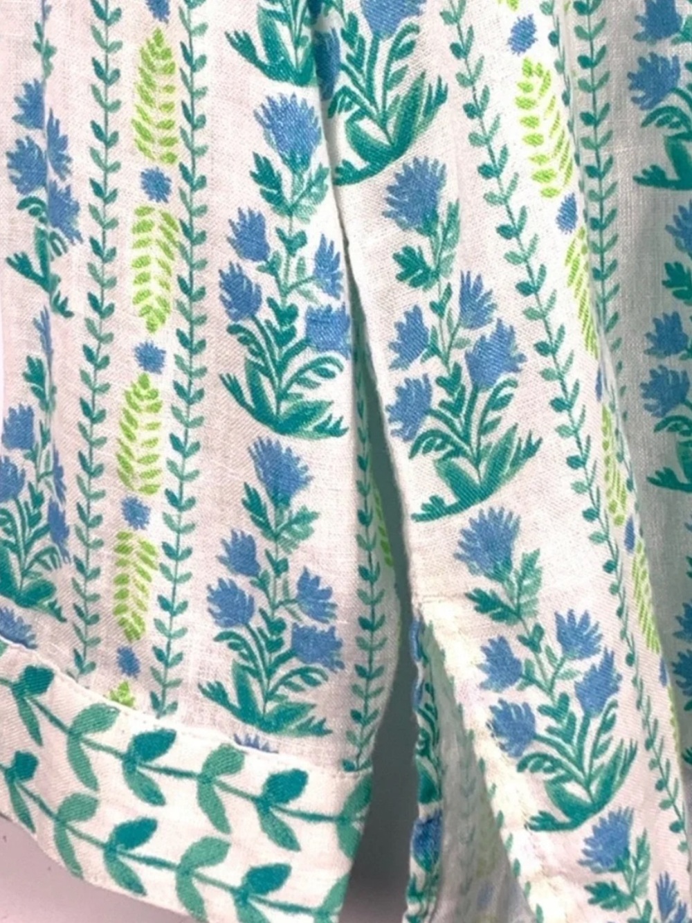 Sigrid Olsen 100% Linen Floral Botanical Shirt - Picture 6 of 11